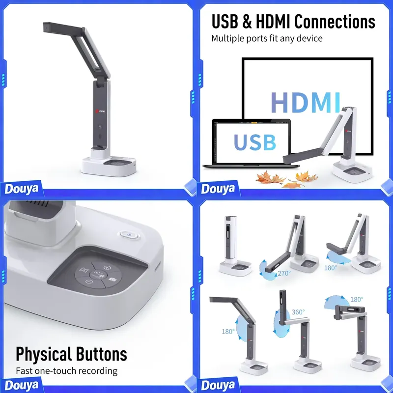 Document Camera Visualizer - JOYUSING Fotocamera per Documenti e Webcam
